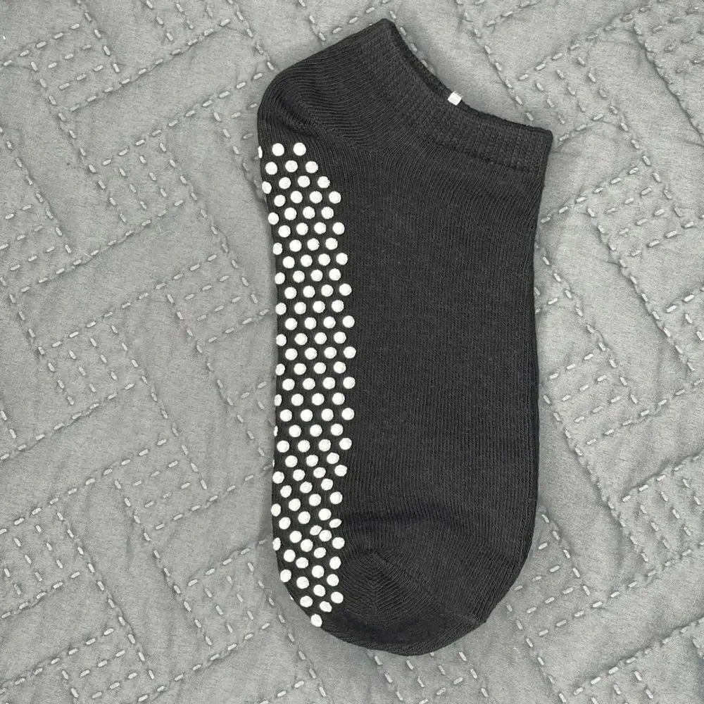 Blue and Red Athletic Non-Slip Ankle Socks